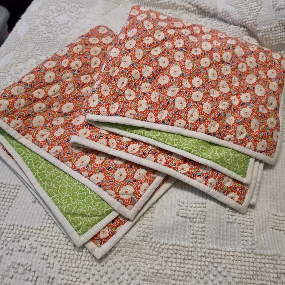Pottery Barn Organic Cotton Euro 26x26 Pillow Shams Set Of 2 Floral